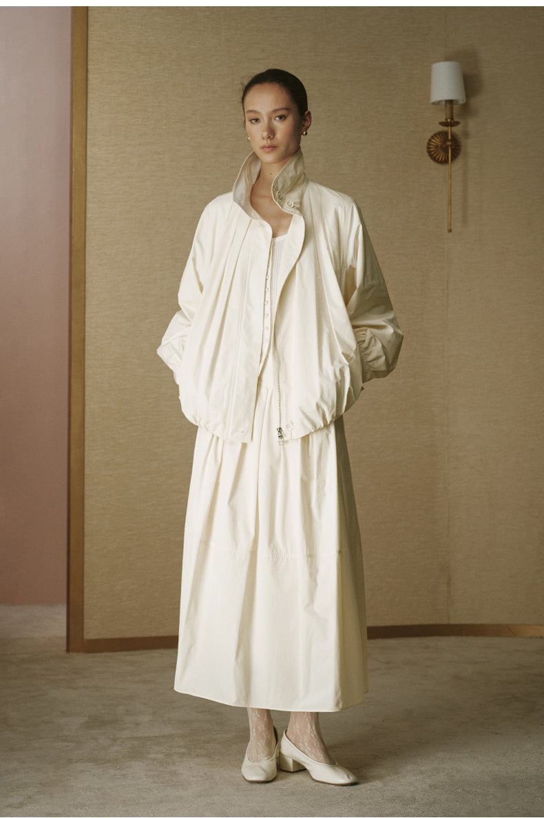 Brocade Stand-Collar Jacket