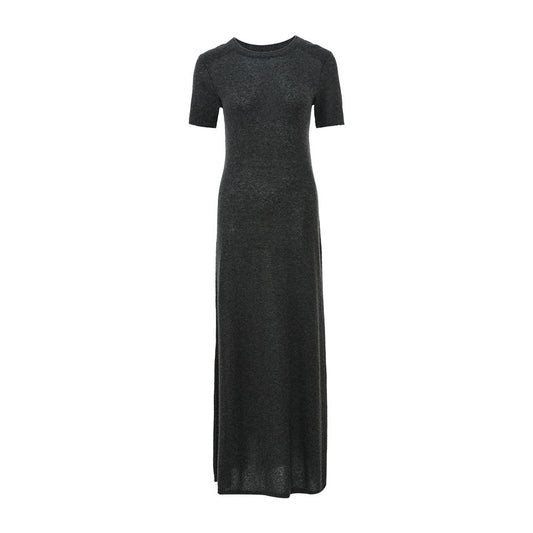 Lyocell Wool Alpaca Knit Dress - Ink Grey