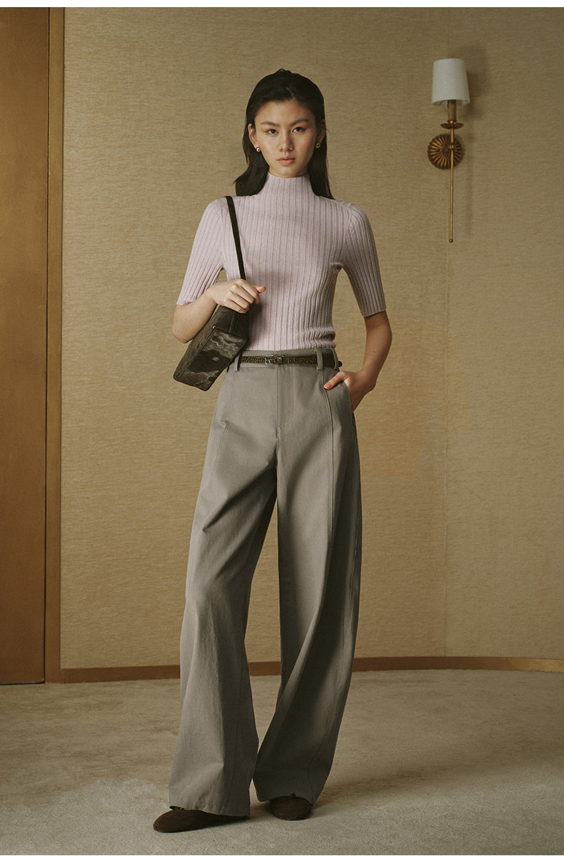 Seamless Cashmere Silk Mockneck