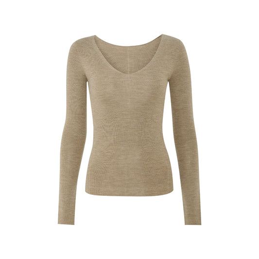 ZZ2FAKZL043 Seamless Wool V-Neck Tee product image