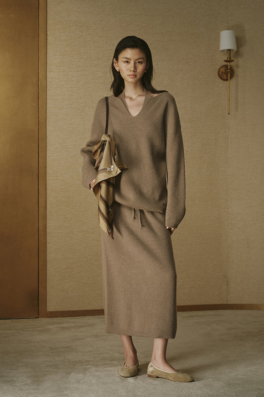 Silk Print Square Scarf - Light Tea Camel