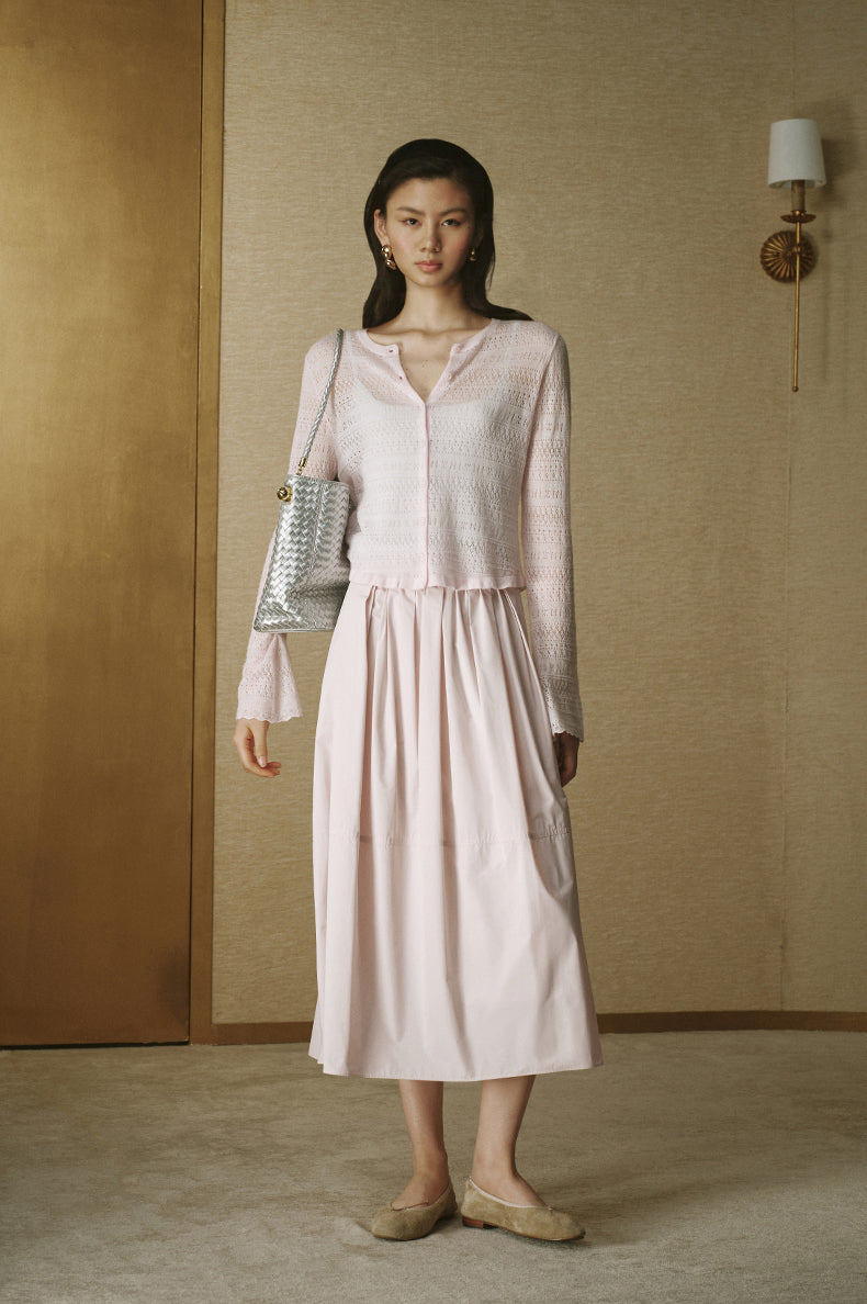 Memory A-Line Skirt Rice Apricot White