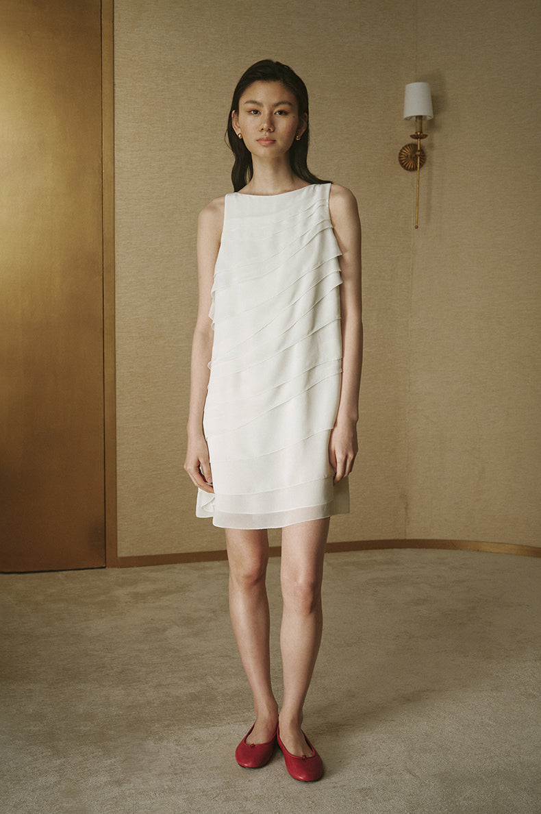 Layered Georgette Shift Dress