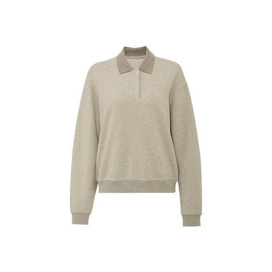 Contrast Polo Sweatshirt - white background hover image