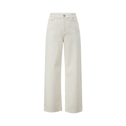 Embroidered White Jeans