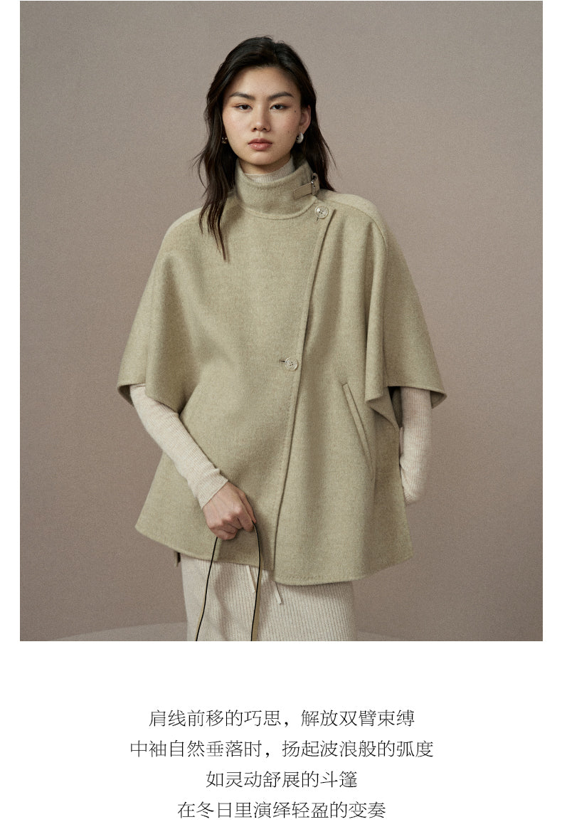 ZZ2EWWWW001 Double-Face Wool Cape