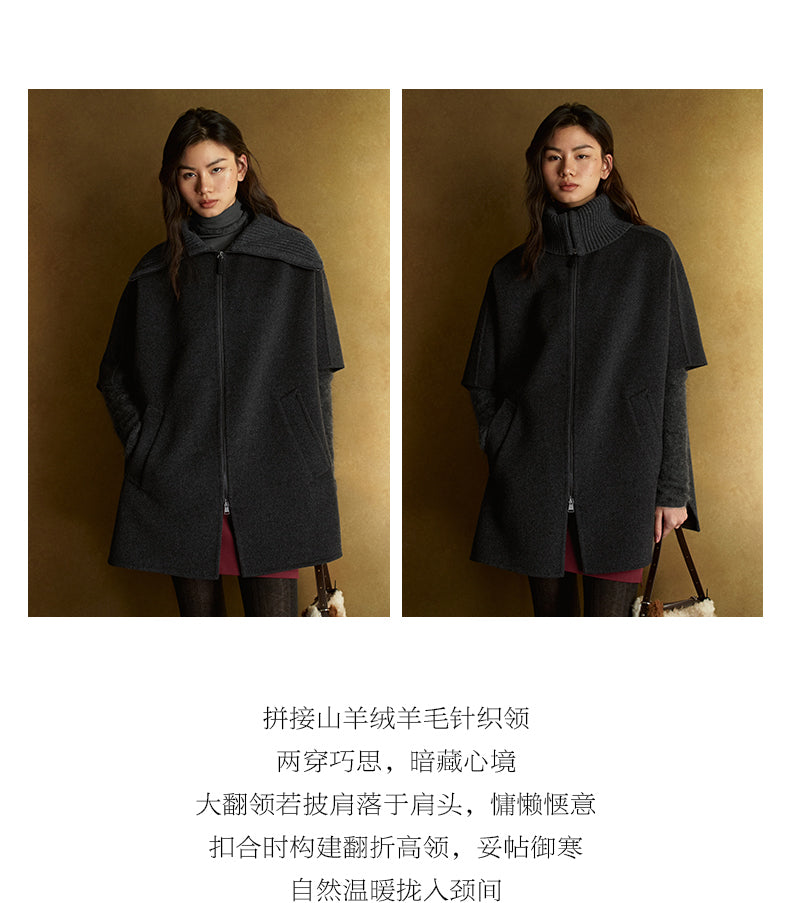 ZZ2FSWW3022 Double-Face Wool Cape