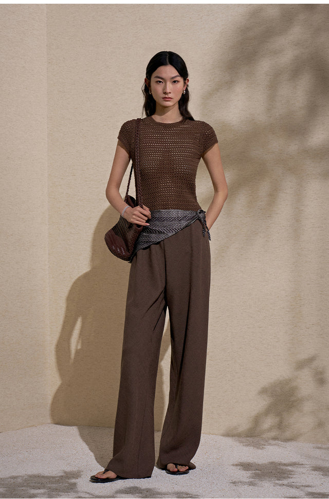 Bias-Cut Airy Trousers