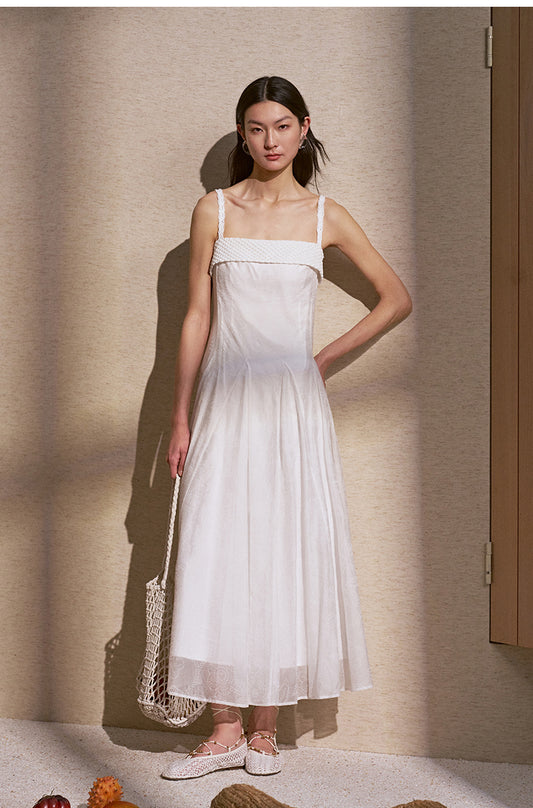 ZHIZHI Embroidered Midi Dress