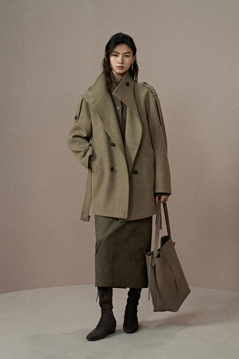 ZZ2EWWWQ158 Double-Face Wool Coat