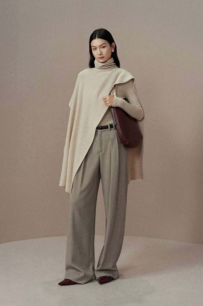 ZZ2EWKZN142 Two-Way Wool Cape Scarf