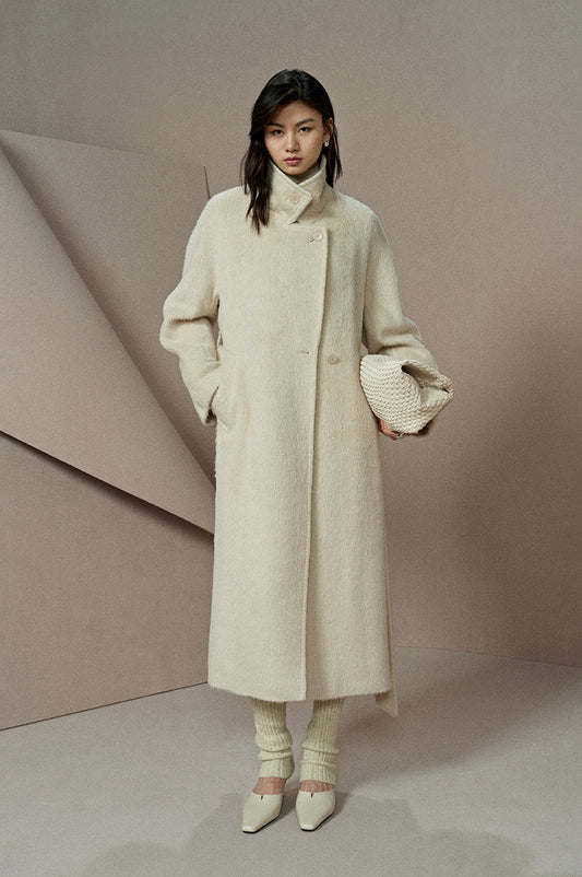 Yeru Nian Alpaca Coat in Double-Face Wool Coat