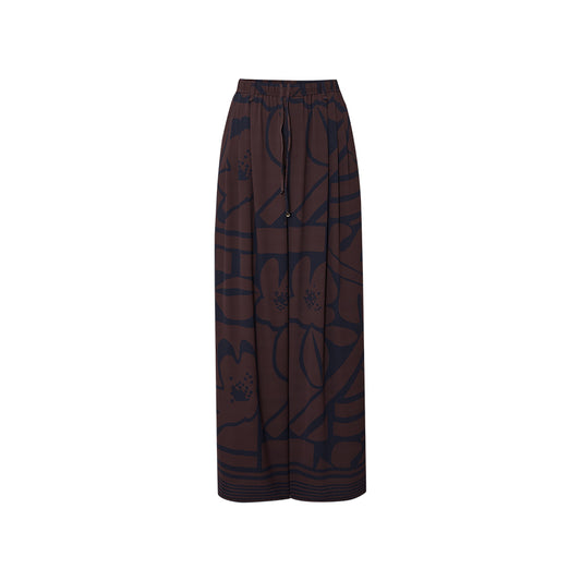 Geometric Wide-Leg Trousers flat view