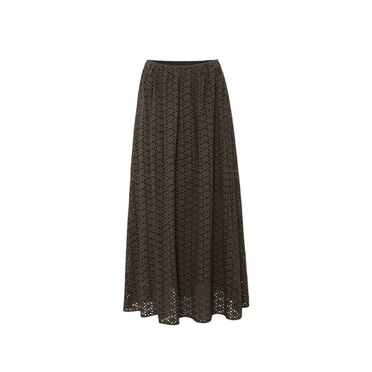 Embroidered A-Line Skirt flat view