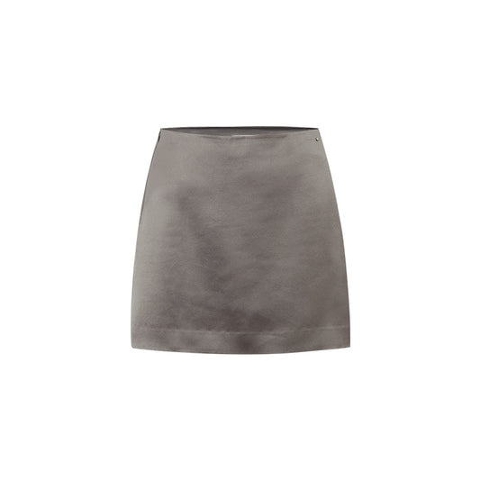 Acetate Satin Mini Skirt flat view
