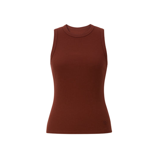 Ribbed Crewneck Tank Top flat view