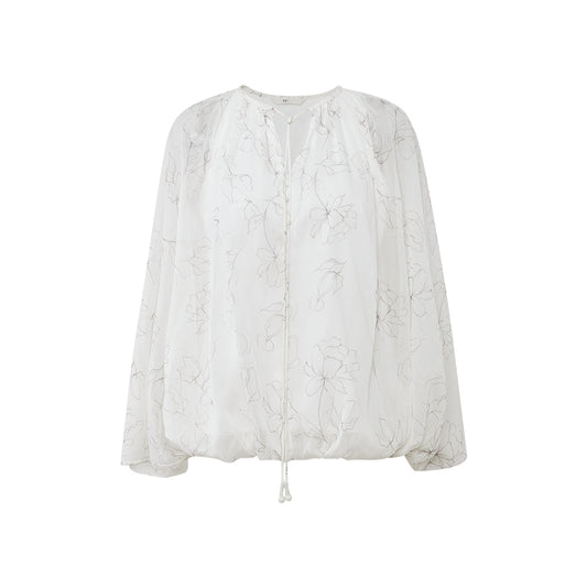 Two-Way Crinkle Cape Shirt flat view
