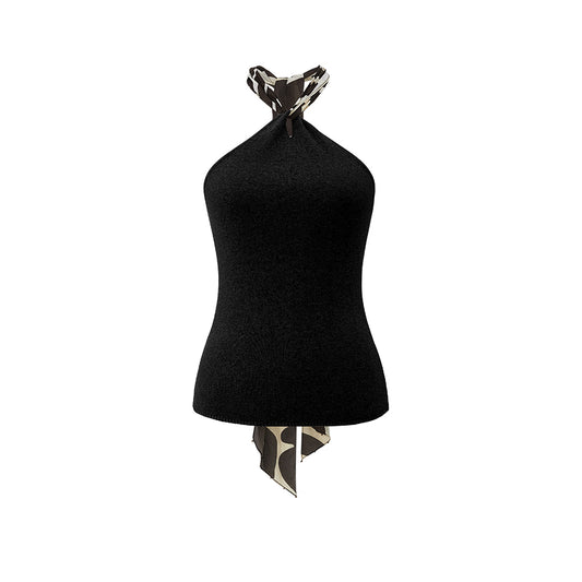 Nylon Scarf Halter Vest in Knitwear Summer Top
