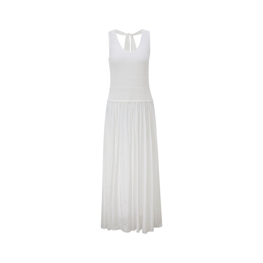 Knit Panel Midi Dress flat view
