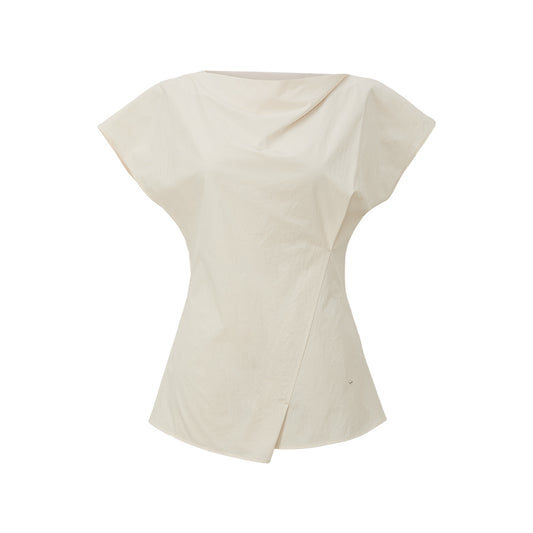 Structured Short Sleeve Top flat view