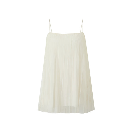 Pleated Sheer Cami Top flat view