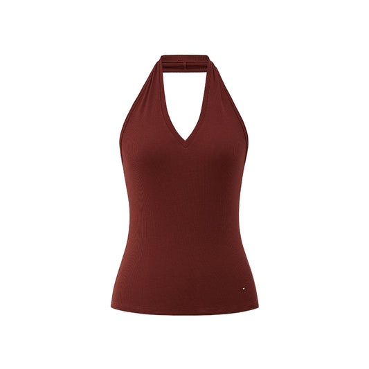 Ribbed Halter Tank in Sleeveless Summer Top