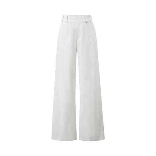 Seamed Wide Trousers flat view