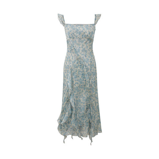 Chiffon Slip Midi Dress flat view