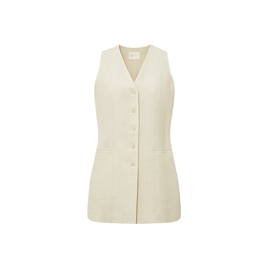 Adjustable Longline Vest flat view