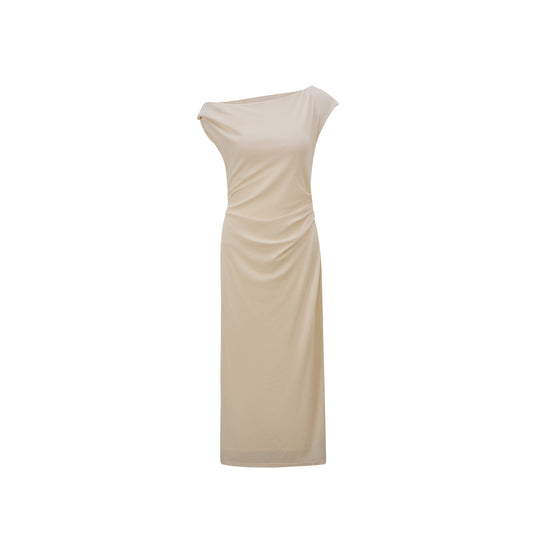 Asymmetric Moth Yarn Dress flat view