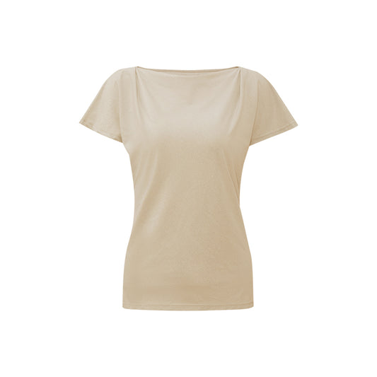 Metallic Flutter Sleeve Tee flat view
