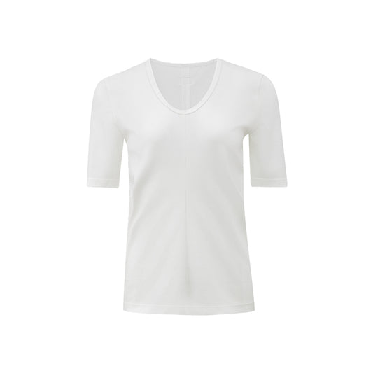 Paneled U-Neck Tee flat view