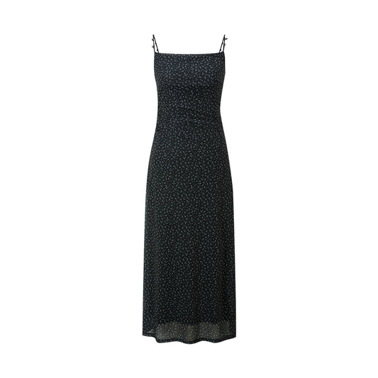 Beaded Chiffon Slip Dress flat view