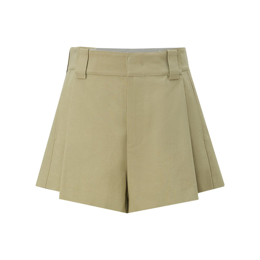 Pleated Relaxed Shorts flat view