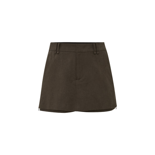 Hidden-Zip Culotte Pants in Relaxed Summer Trousers