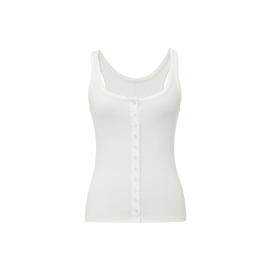 Jacquard Ribbed Tank in Sleeveless Summer Top