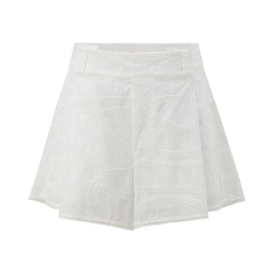 Logo Embroidered Shorts flat view