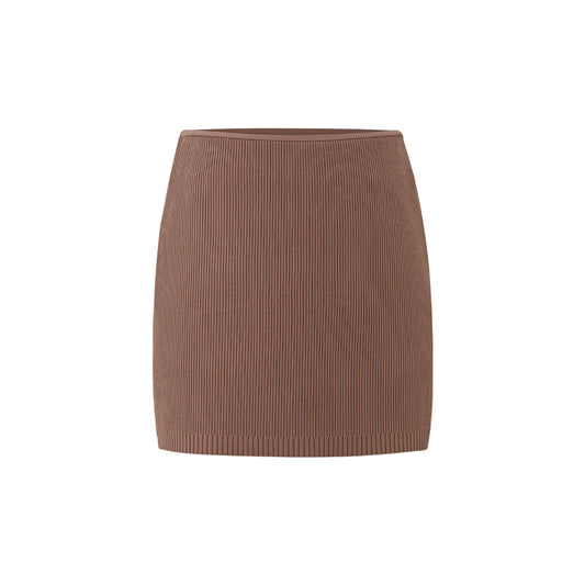 Tailored Knit Mini Skirt flat view