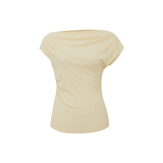 Asymmetric Moth Yarn Tee flat view