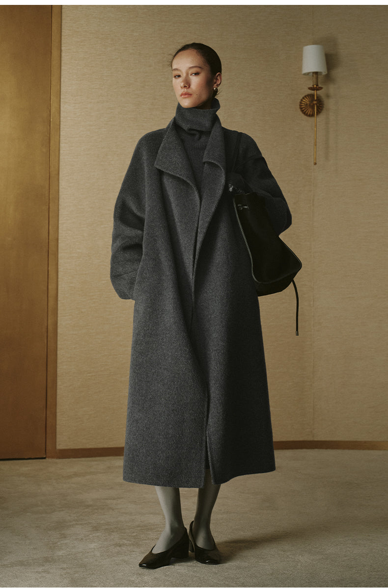 Shihu Xian Longline Wool Coat