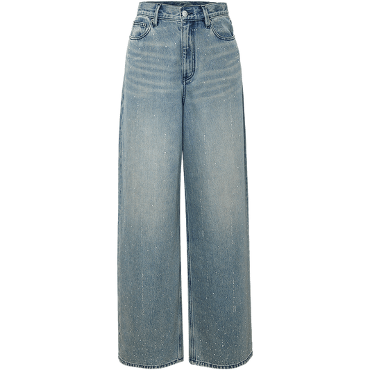 Crystal Wide-Leg Denim flat view