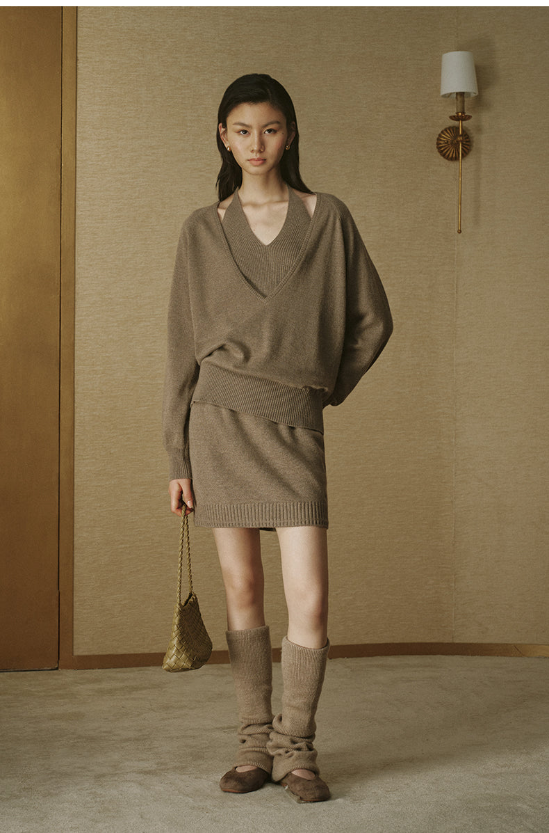 Wide-Rib Wool Mini Skirt