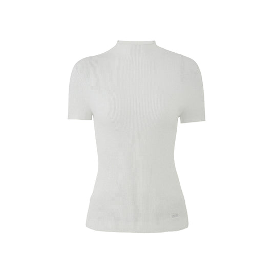 Metallic Wool Mock-Neck Knit