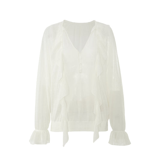 Sheer Tie Knit Cardigan