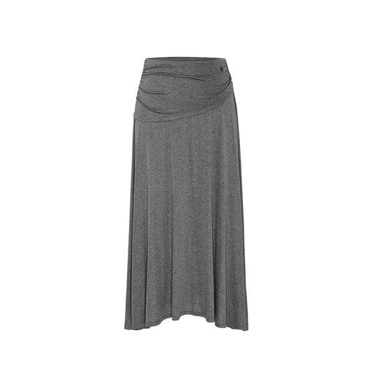 Wool Tencel Flared Skirt