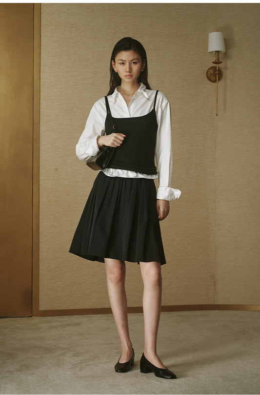 Memory Mini A-Line Skirt Ink Black