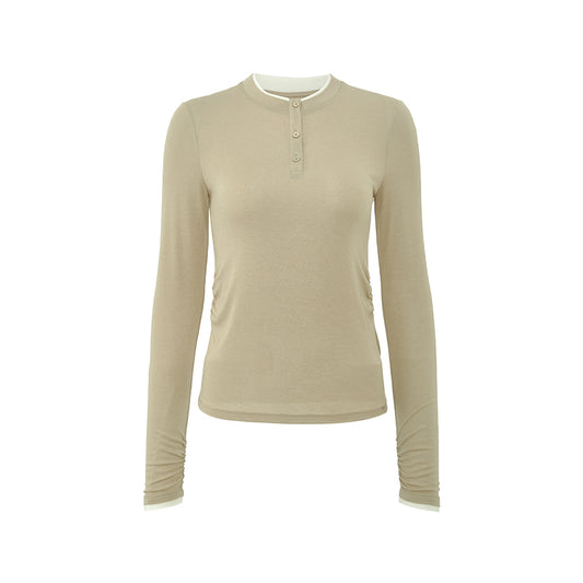 Wool Lyocell Henley Tee