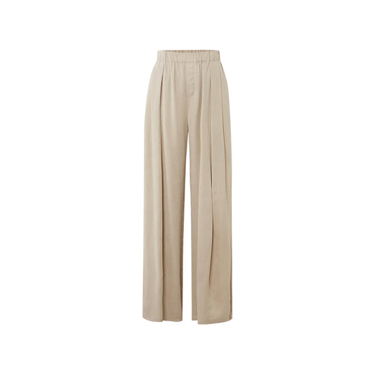 Cupro Elastic Wide Trousers