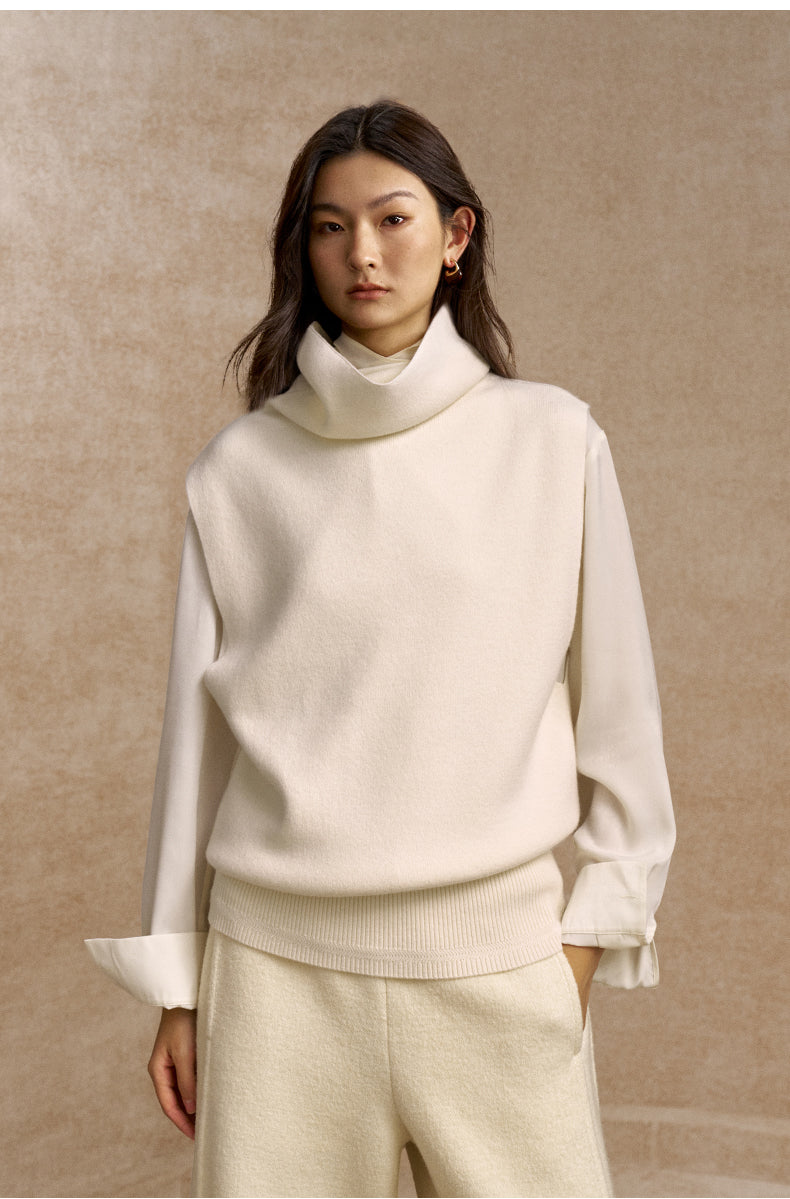 Pu Le Tian Draped Wool Vest