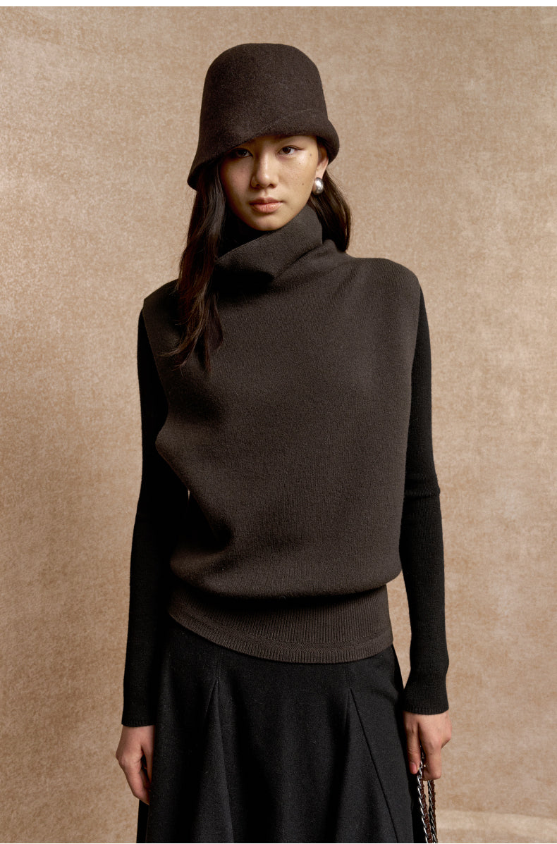 Pu Le Tian Draped Wool Vest